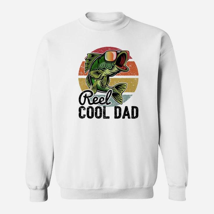 Reel Cool Dad Retro Fishing Sunglasses Funny Father Day Gift Premium Sweat Shirt