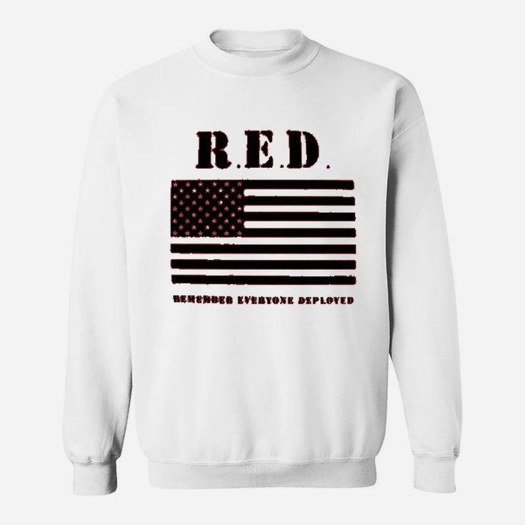 Remember Everyone Deployed Red Friday Flag Military Sweat Shirt
