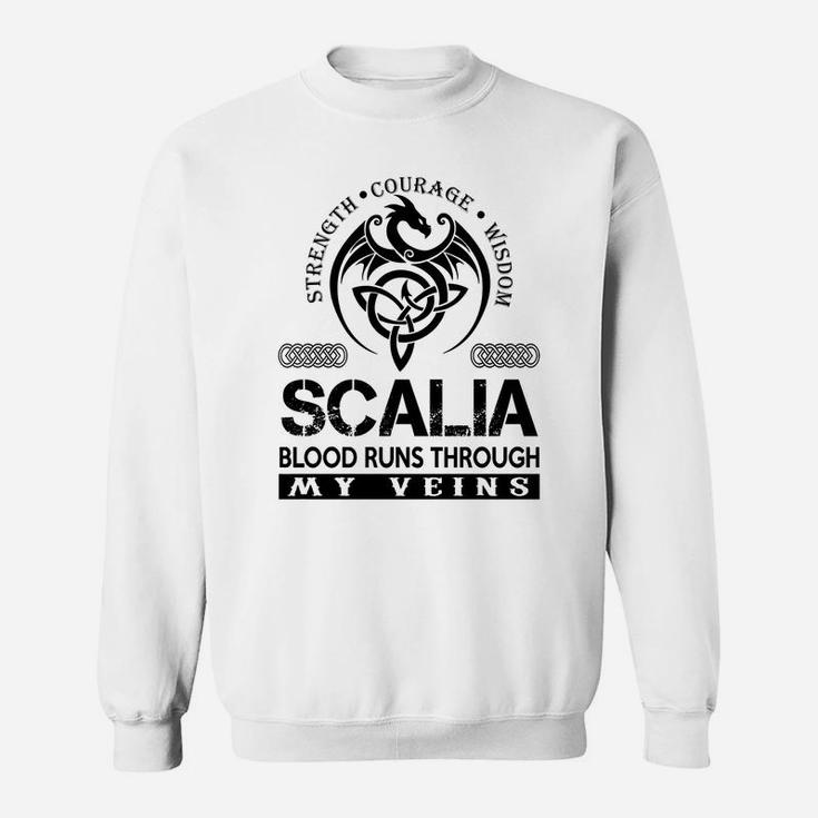 Scalia Shirts - Scalia Blood Runs Through My Veins Name Shirts Sweat Shirt