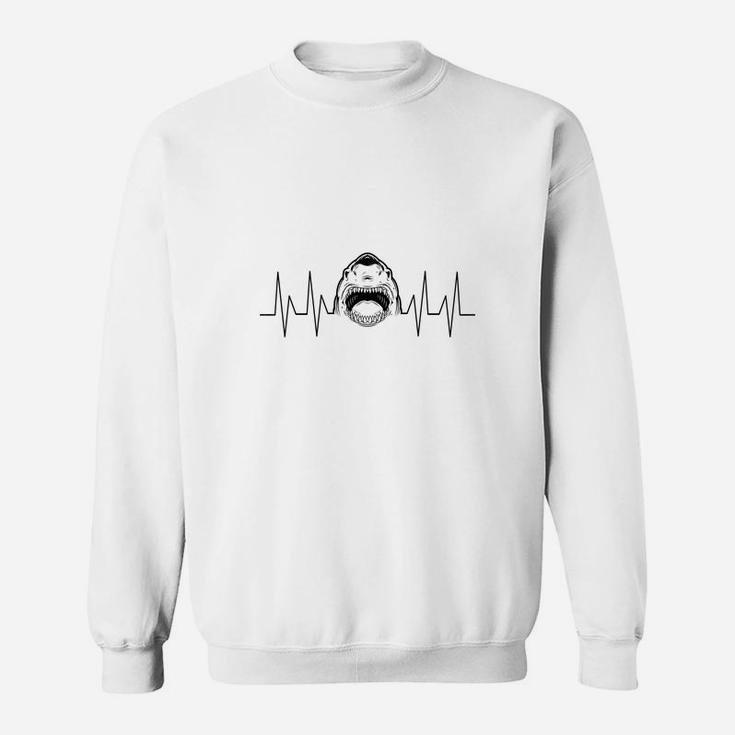 Shark Heart Beat, Shark Family, Nature Lover Sweat Shirt
