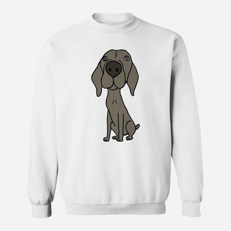 Smilespets Funny Cute Weimaraner Dog Art Sweat Shirt