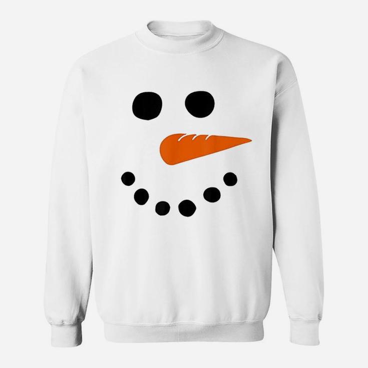 Snowman Face Carrot Nose Christmas Sweat Shirt