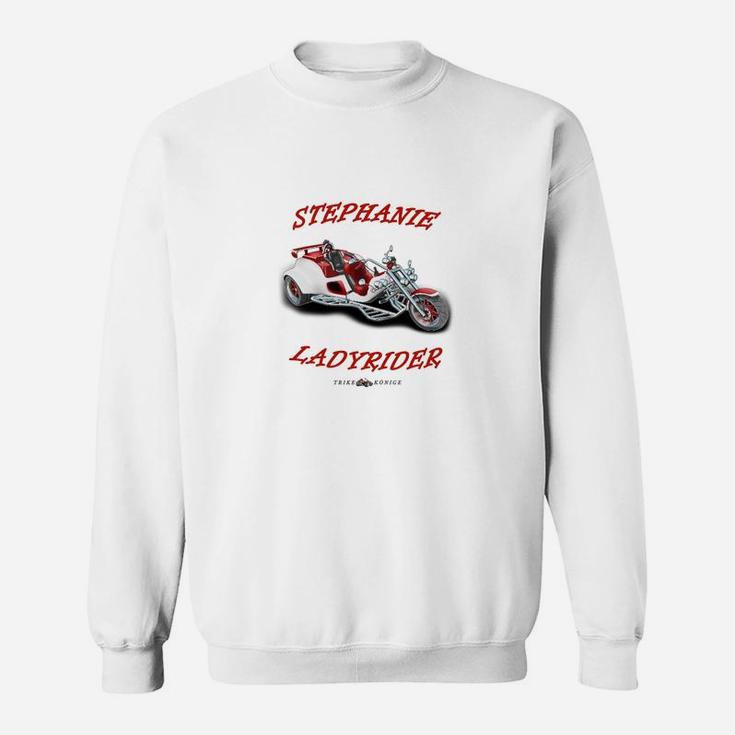 Stephanie Lady Rider Motorrad Sweatshirt, Bikerin Motiv für Damen