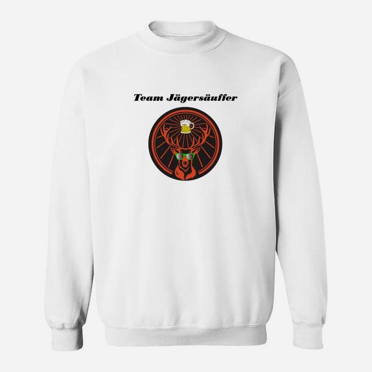 Team Jägermeister Herren Sweatshirt, Lässiges Weißes Rundhals-Sweatshirt