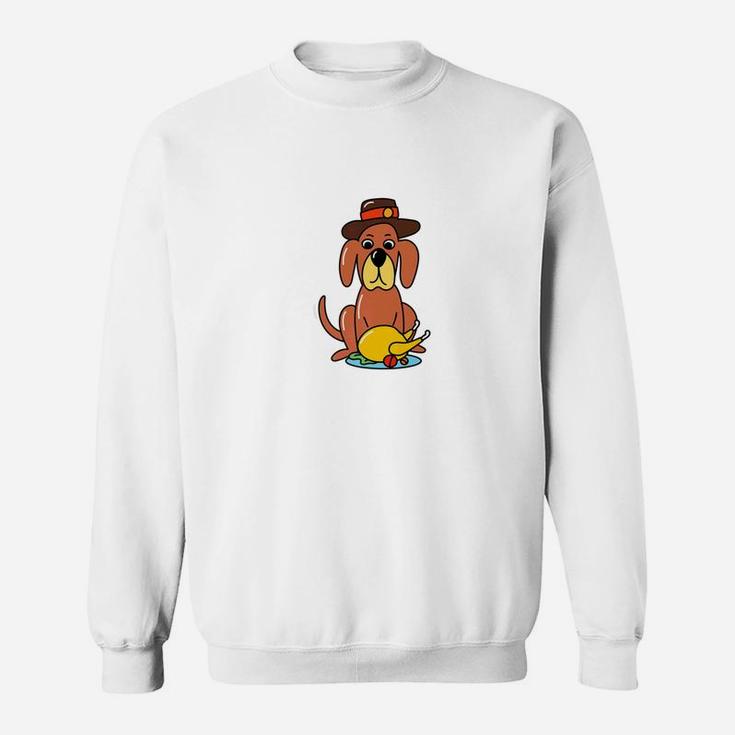 Thanksgiving Dog In Pilgrim Hat Turkey Sweat Shirt