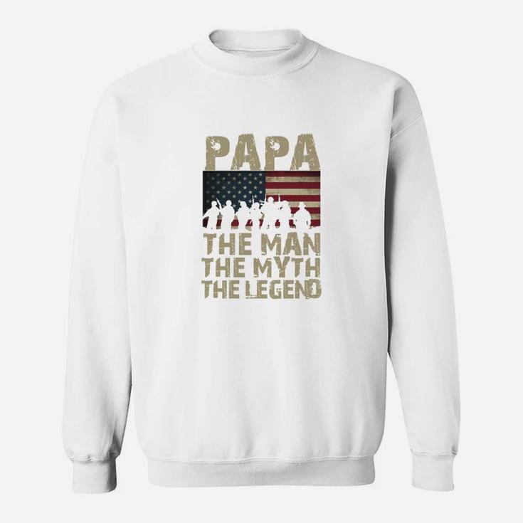 The Man Myth Legend Papa T Shirts Men Veteran Army Sweat Shirt