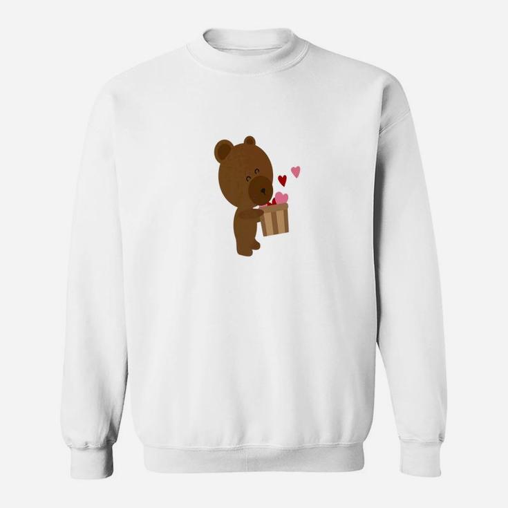Valentines Day Teddy Bear Love Girlfriend Hearts Gift Sweat Shirt