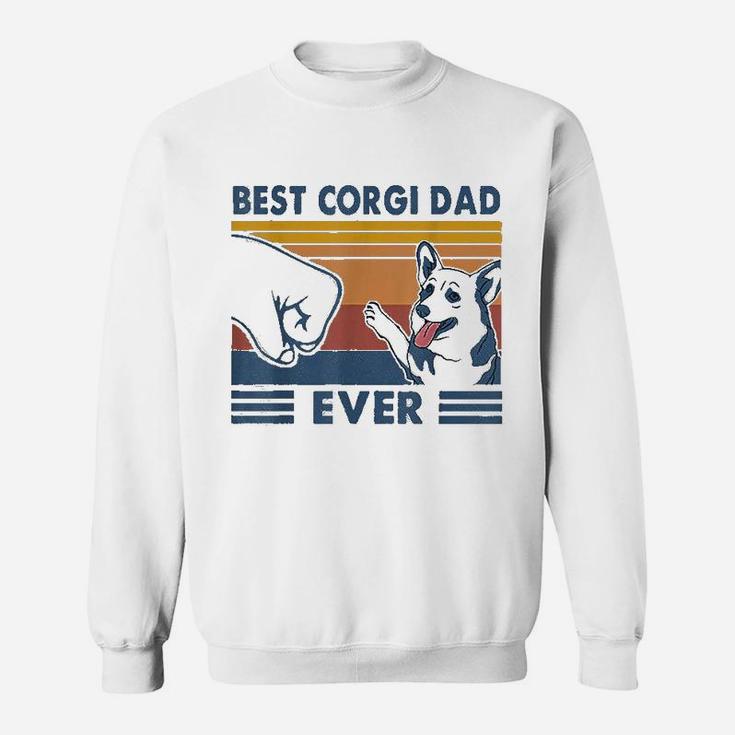 Vintage Best Corgi Dad Ever Fist Bump Funny Corgi Lover Gift Sweat Shirt