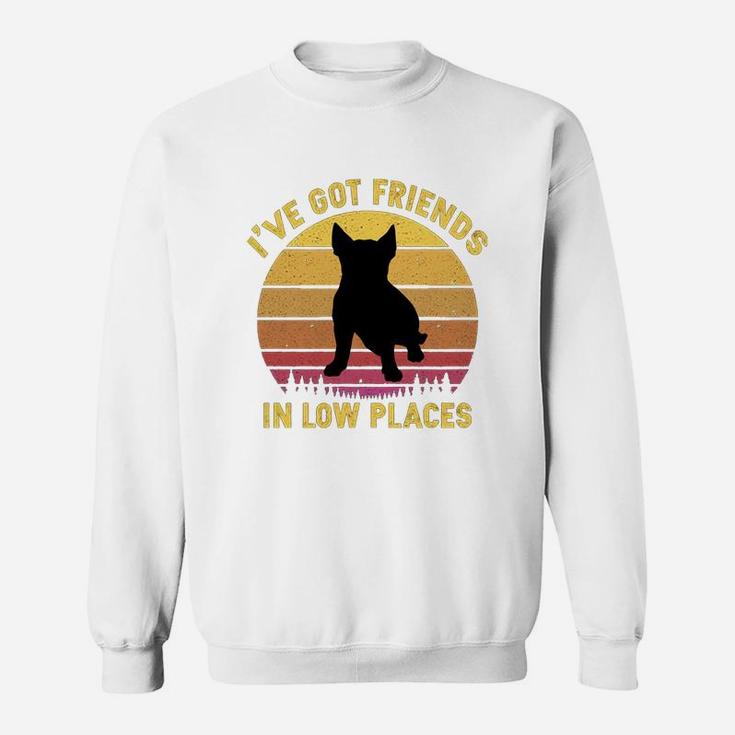 Vintage Bull Terrier I Have Got Friends In Low Places Dog Lovers Sweat Shirt