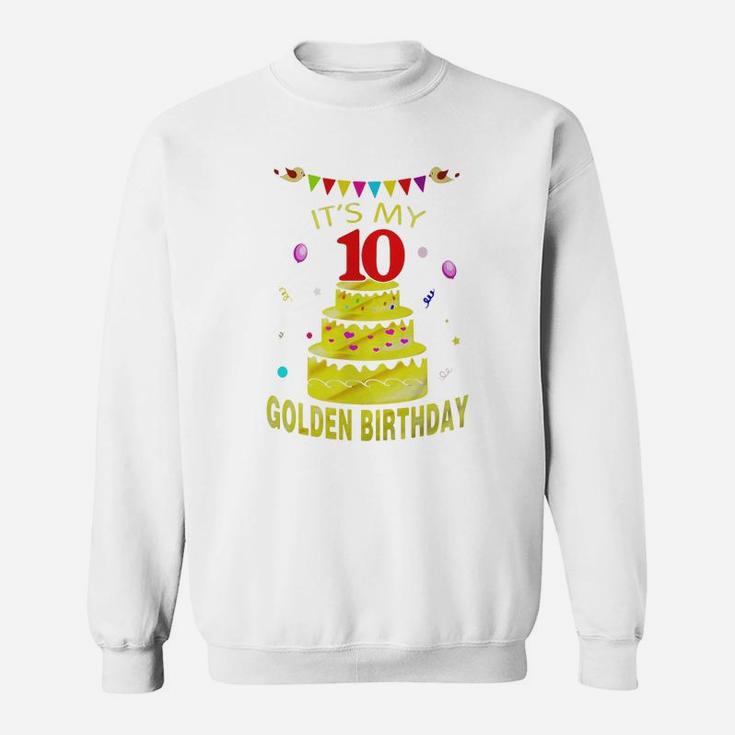 Vintage Golden Birthday Shirt It's My 10th Golden Birthday G  Sweat Shirt