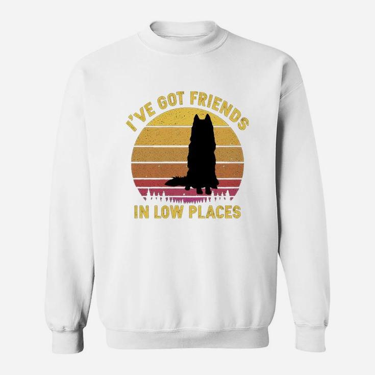 Vintage Husky I Have Got Friends In Low Places Dog Lovers Sweat Shirt