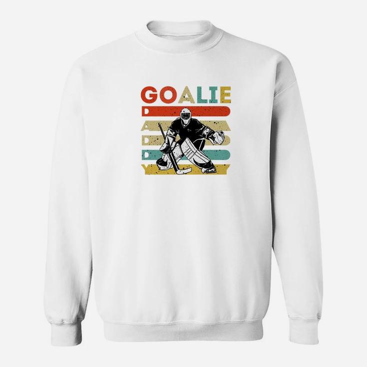 Vintage Ice Hockey Goalie Daddy Father Day Hockey Gifts Premium Sweat Shirt
