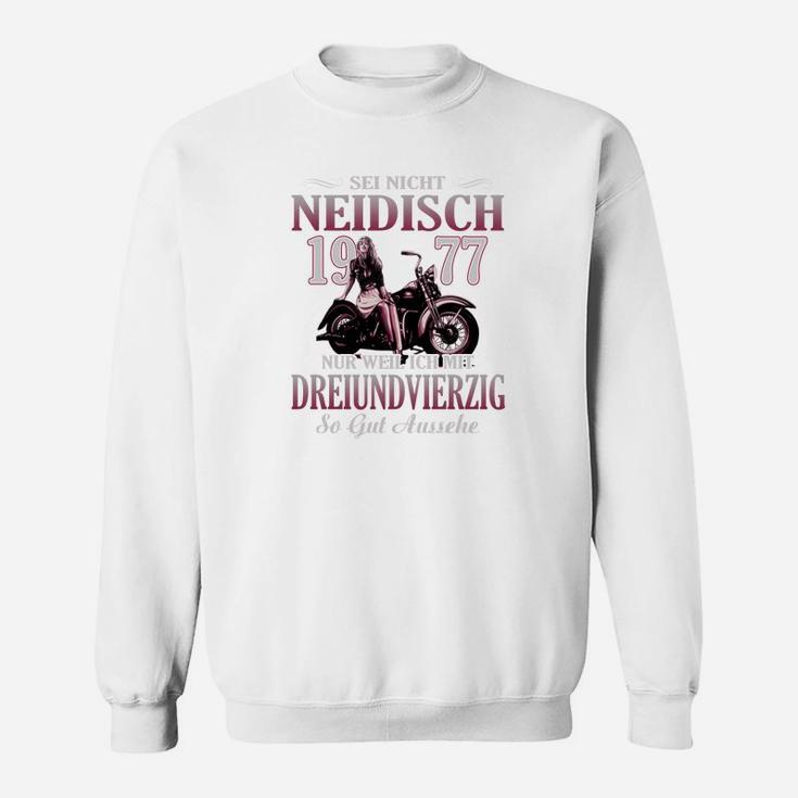 Vintage Motorrad 1977 Sweatshirt, Design für den 46. Geburtstag