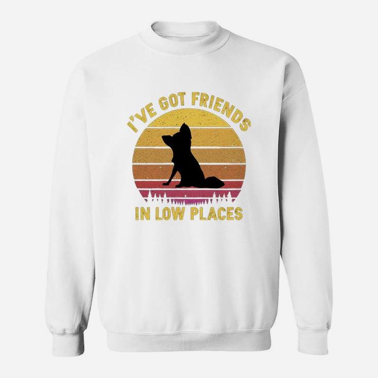 Vintage Papillon I Have Got Friends In Low Places Dog Lovers Sweat Shirt