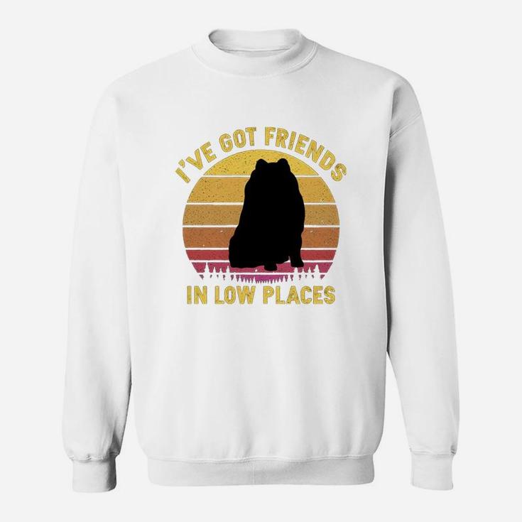 Vintage Pomeranian I Have Got Friends In Low Places Dog Lovers Sweat Shirt