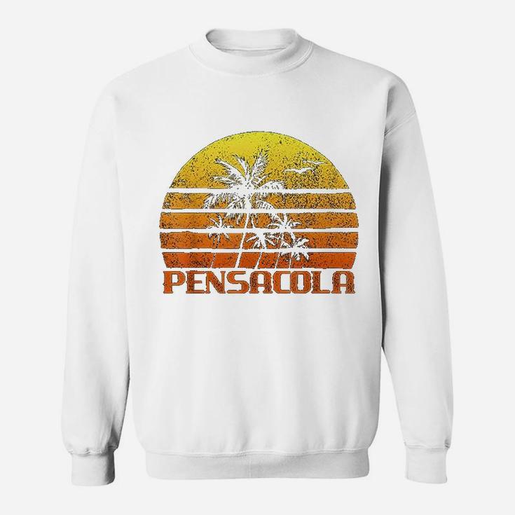 Vintage Retro Beach Vacation Pensacola Fl Sunset Sweat Shirt