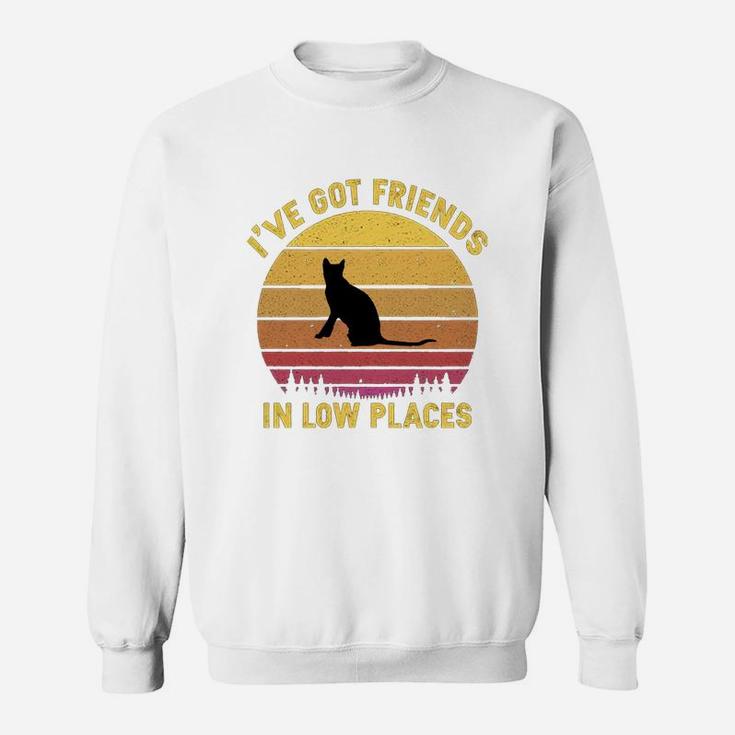 Vintage Toyger I Have Got Friends In Low Places Cat Lovers Sweat Shirt