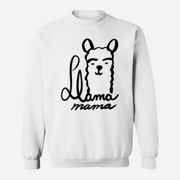 Womens Llama Mama Cute Graphic Great Llama Lover Gift Sweat Shirt