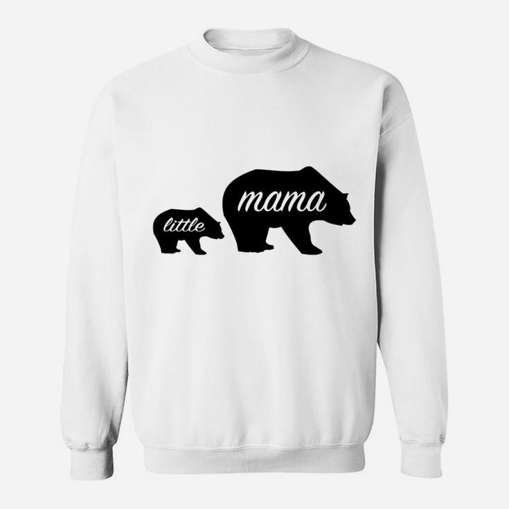Womens Womens Mama Bear Little Cub Cute Novelty For Moms Sweat Shirt