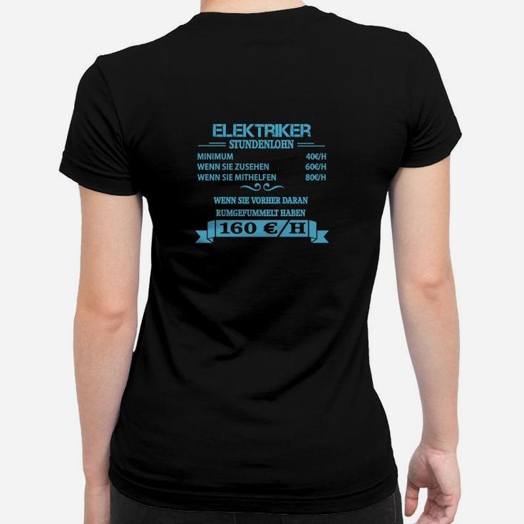 Elektriker Stundenlohn Blau Frauen T-Shirt