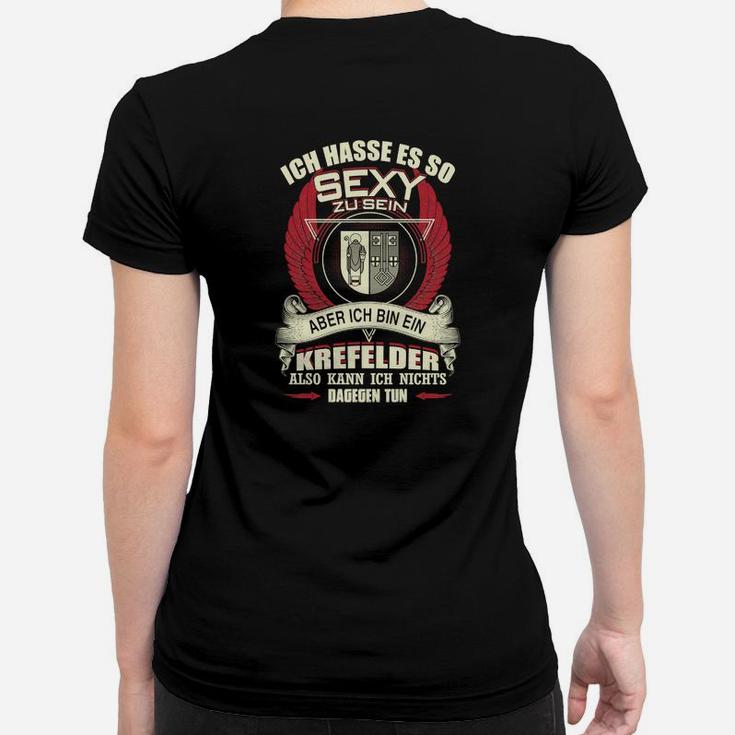 Krefeld Stolz Frauen Tshirt Humorvoll: Sexy Krefelder Fun-Frauen Tshirt