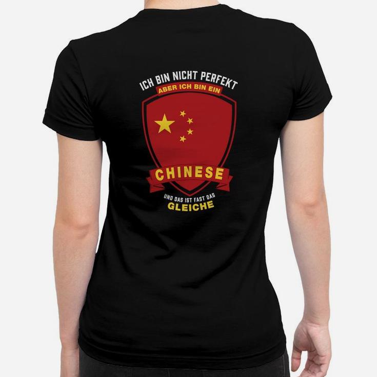 Lustiges Frauen Tshirt für Herren Nicht perfekt, aber Chinese, Nationalstolz Design