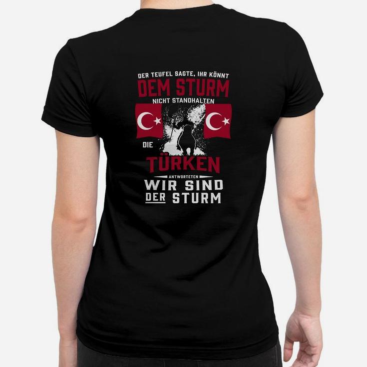 Patriotisches Türkei-Frauen Tshirt Wir sind der Sturm, Motiv-Spruch Tee