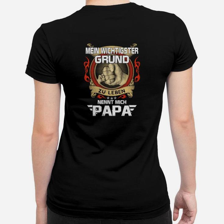 Schwarzes Herren Frauen Tshirt Mein Grund zu leben nennt mich Papa-Design