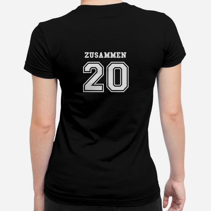 Schwarzes Team-Frauen Tshirt mit Zusammen 20 Aufdruck, Gruppen Event Tee