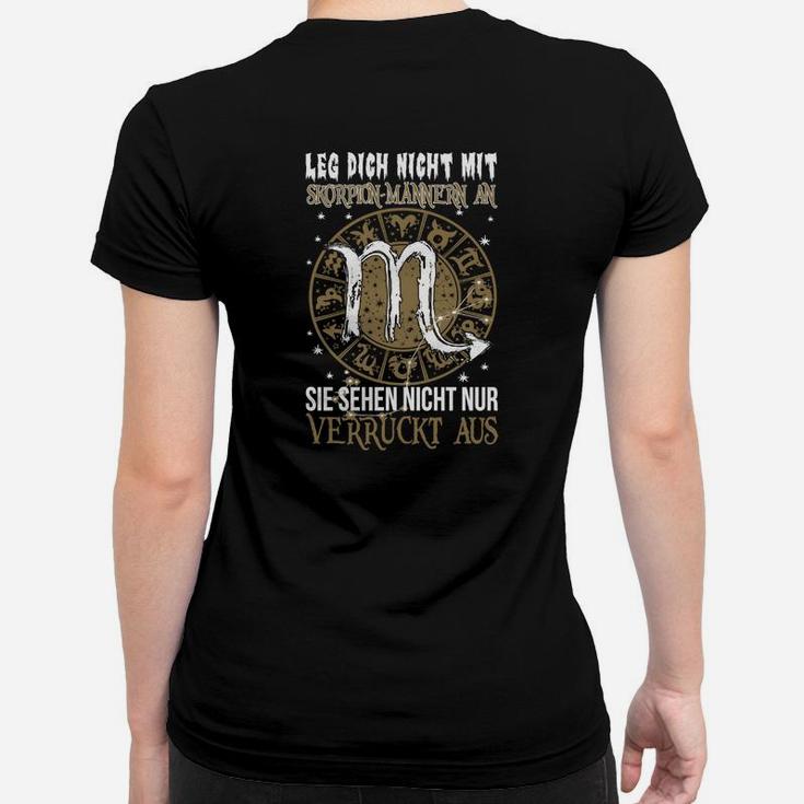 Scorpion Sternzeichen Frauen Tshirt mit einfarbigem Motiv, Astrologie Tee