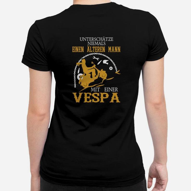 Unterschätze Nie Älteren Mann mit Vespa, Herren Frauen Tshirt Retro-Stil