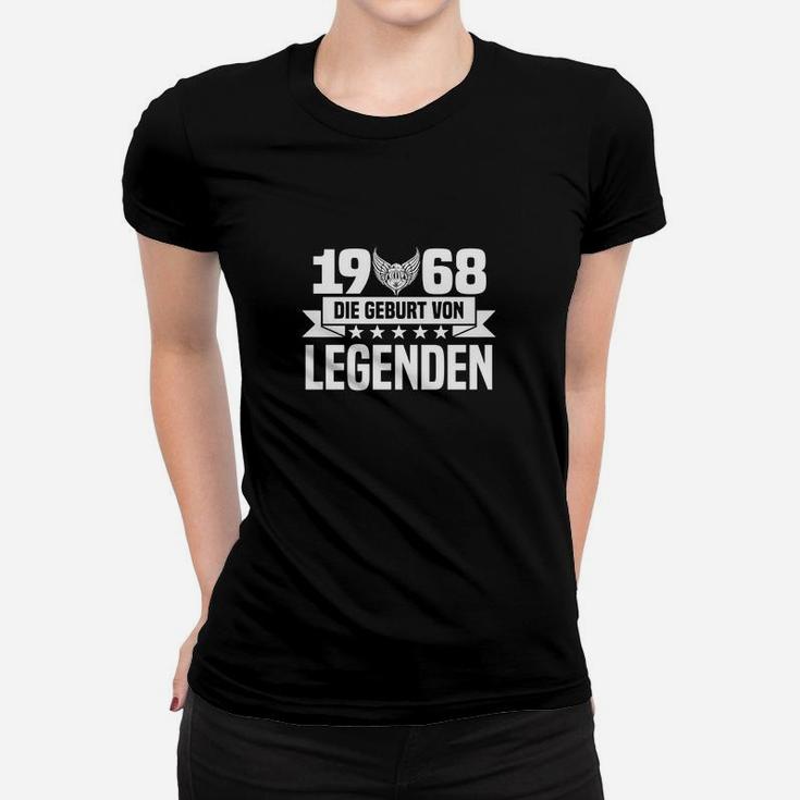 1968 Die Geburt von Legenden Schwarzes Frauen Tshirt, Retro Design Tee