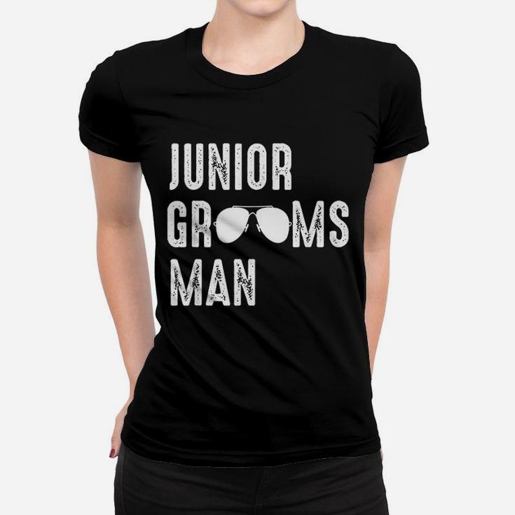 Junior Groomsman Cool Shades Funny Wedding Gift Ladies Tee
