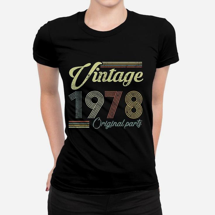 44 Years Old Made In 1978 Vintage 44th Birthday Ladies Tee