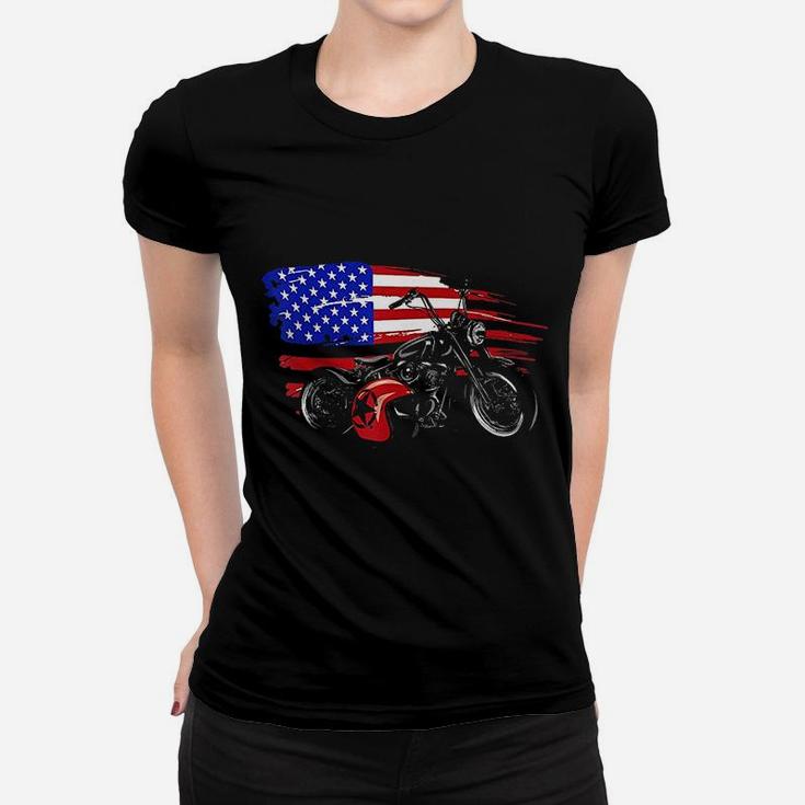America Vintage Motorcycle Ladies Tee