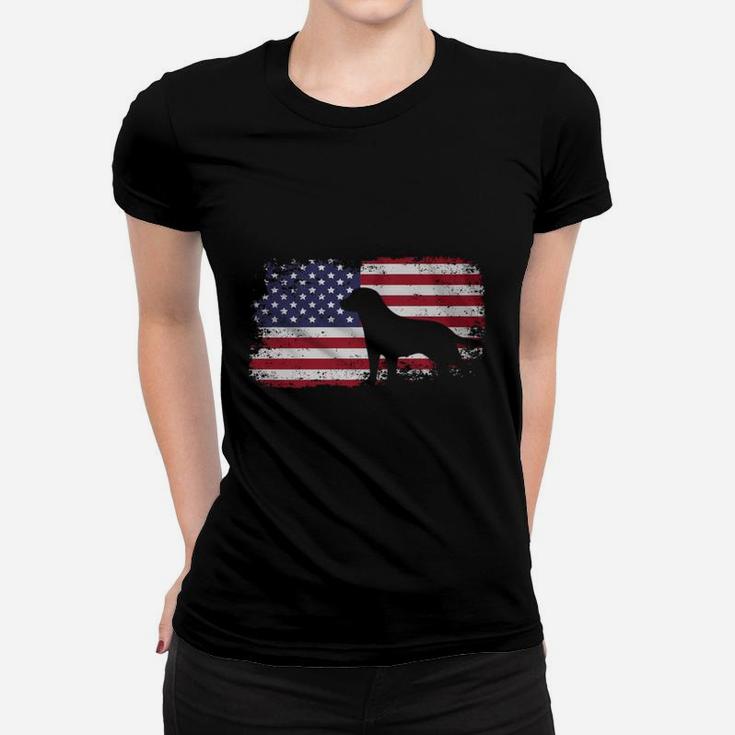 American Flag Labrador Shirt - Usa Flag Labrador Shirt Women T-shirt