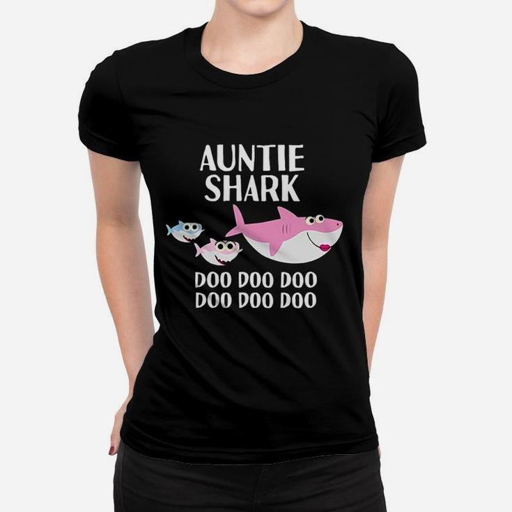 Auntie Shark Doo Doo Aunt Gifts For Day Niece Ladies Tee