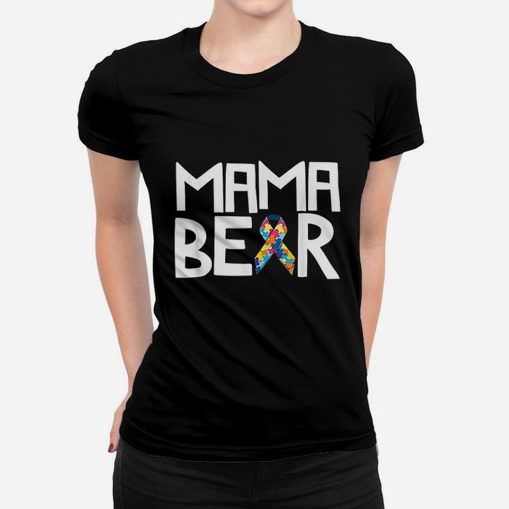 Autistic Awareness Mama Mom Bear Ladies Tee