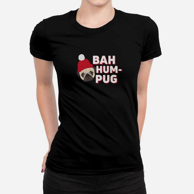 Bah Hum Pug Christmas Pugs Dog Lovers Funny Ladies Tee