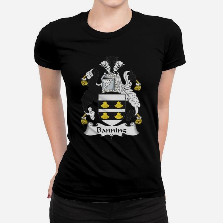 Banning Family Crest / Coat Of Arms British Family Crests Ladies Tee