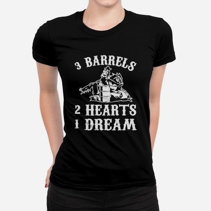 Barrel Heart Riding Horses Barrel Racing T-shirt Women T-shirt