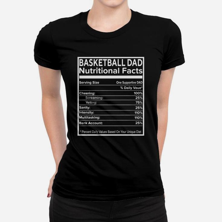 Basketball Dad T-shirt Basketball Dad Nutritional Fact Shirt Black Youth B077xghj14 1 Ladies Tee
