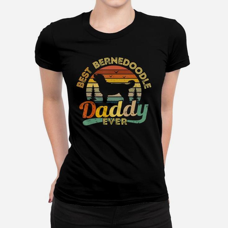 Bernedoodle Dad Shirt Best Daddy Dog Retro Vintage Gift Tee Ladies Tee