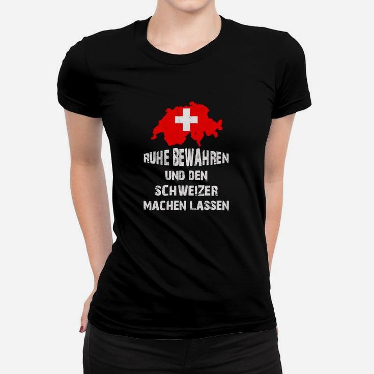 Beschränkung Ruhe Bewahren Schweizer Frauen T-Shirt