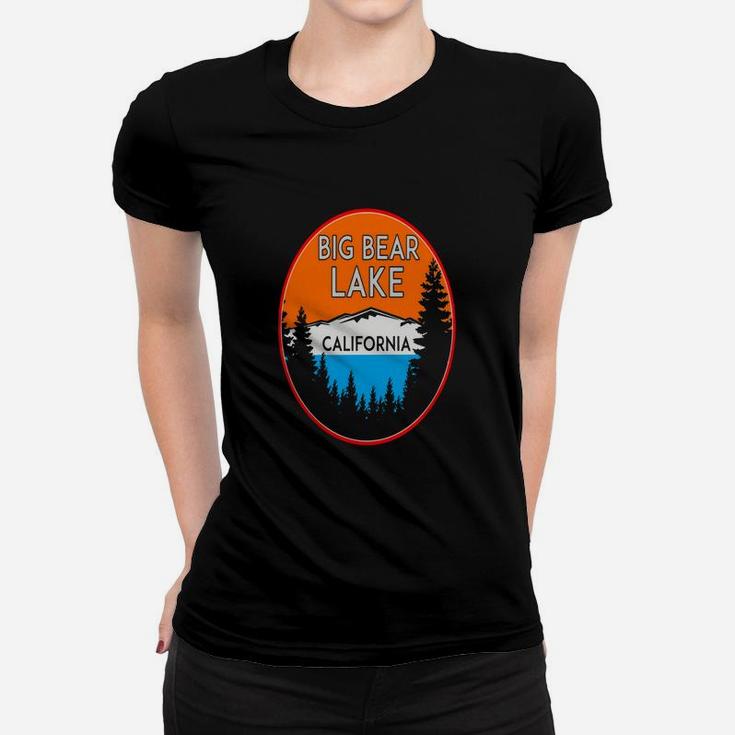 Big Bear Lake California Republic Skiing Ski Lake Ladies Tee