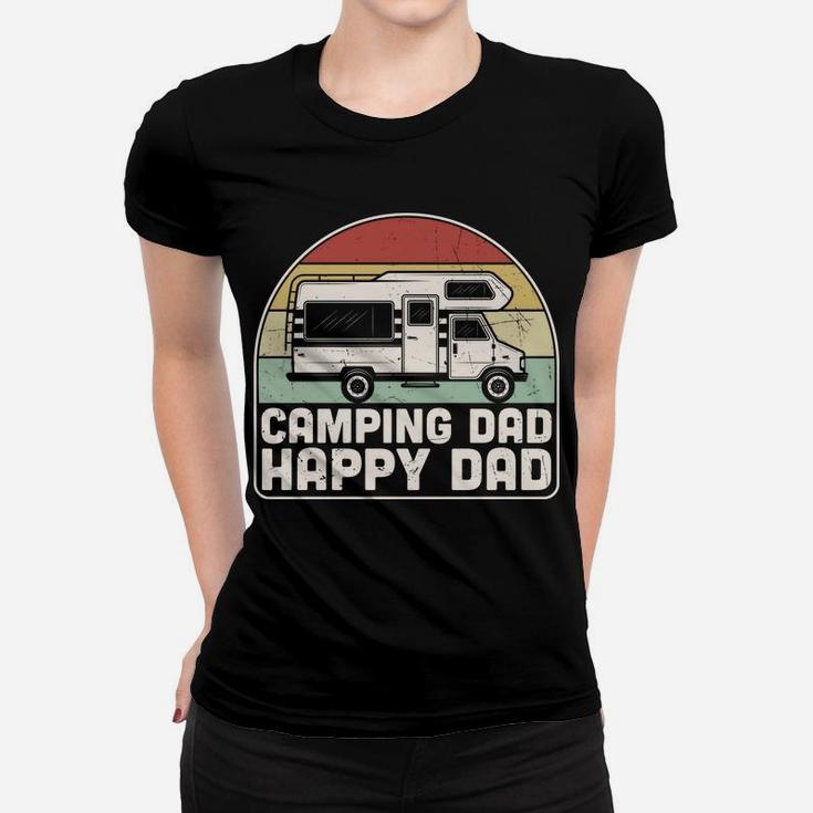 Camping Dad Happy Dad Truck Vintage Gift For Father Women T-shirt