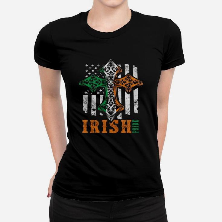 Celtic Cross - Irish Pride T-shirt Ladies Tee
