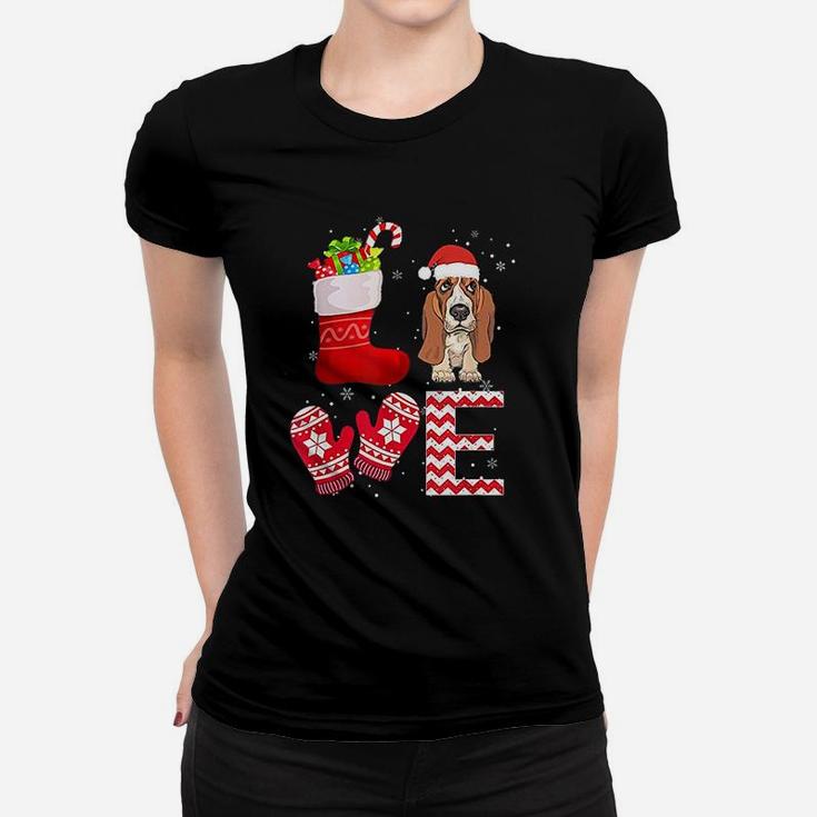 Christmas Basset Hound Lover Gifts Basset Hound Ladies Tee