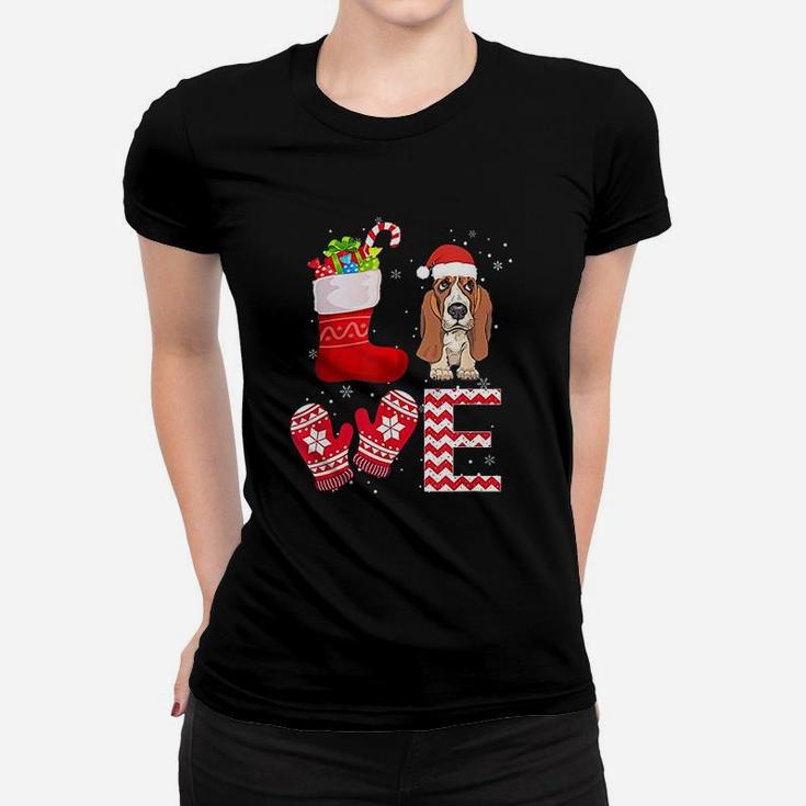 Christmas Basset Hound Lover Gifts Basset Hound Ladies Tee