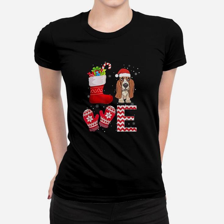 Christmas Basset Hound Lover Gifts Basset Hound Ladies Tee